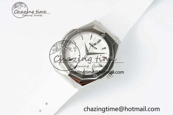 Classic Fusion Orlinski SS APSF 1:1 Best Edtion White Faceted Dial on White Rubber Strap A2892
