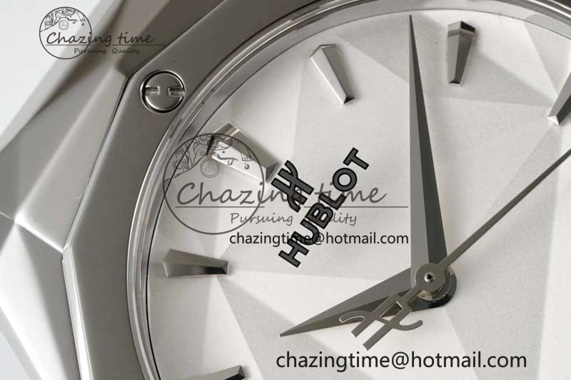 Classic Fusion Orlinski SS APSF 1:1 Best Edtion White Faceted Dial on White Rubber Strap A2892