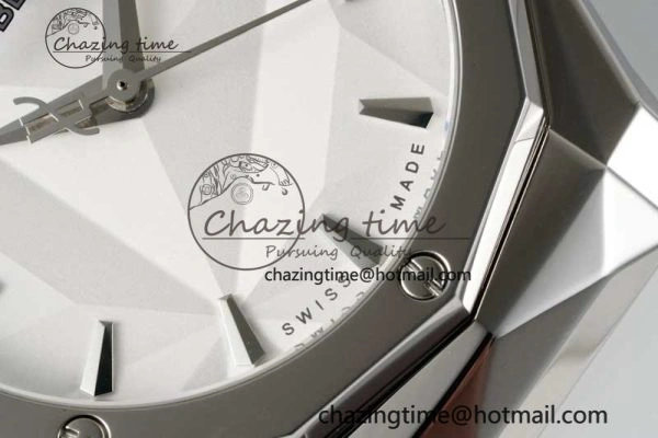 Classic Fusion Orlinski SS APSF 1:1 Best Edtion White Faceted Dial on White Rubber Strap A2892