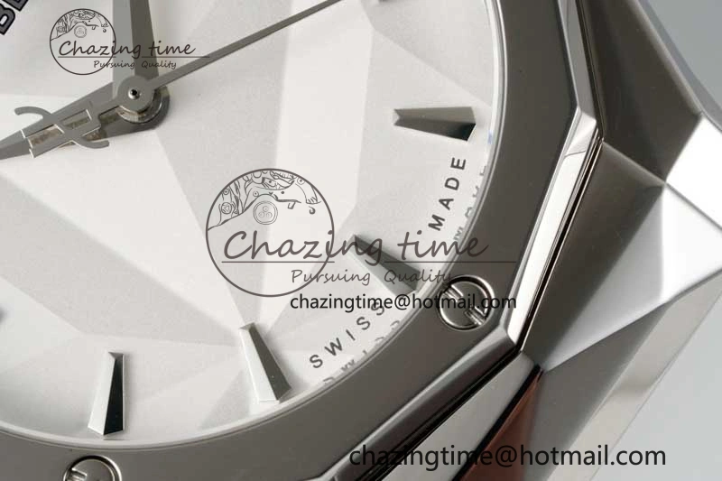 Classic Fusion Orlinski SS APSF 1:1 Best Edtion White Faceted Dial on White Rubber Strap A2892