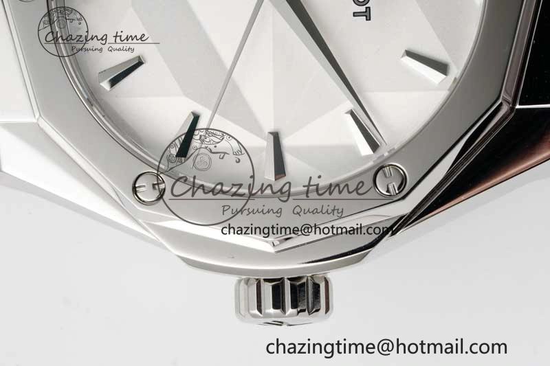 Classic Fusion Orlinski SS APSF 1:1 Best Edtion White Faceted Dial on White Rubber Strap A2892