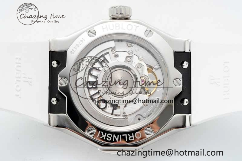 Classic Fusion Orlinski SS APSF 1:1 Best Edtion White Faceted Dial on White Rubber Strap A2892