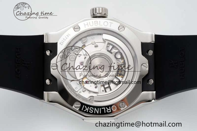 Classic Fusion Orlinski SS Full Diamonds APSF 1:1 Best Edtion Black Faceted Dial on Black Rubber Strap A2892