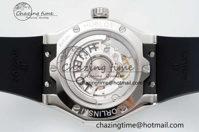 Classic Fusion Orlinski SS Full Diamonds APSF 1:1 Best Edtion Black Faceted Dial on Black Rubber Strap A2892