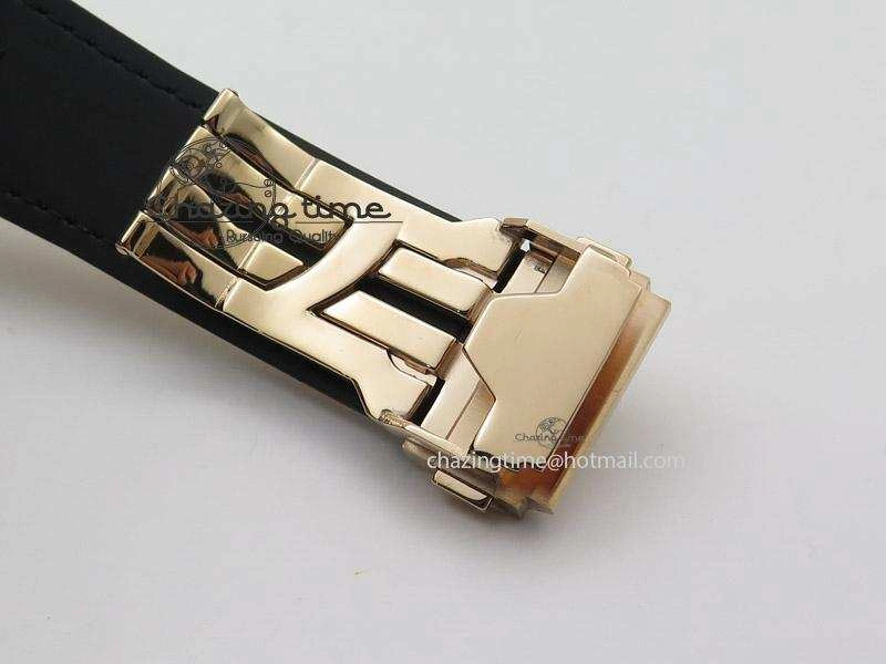 Classic Fusion RG Black Dial Flying Tourbillion On Gummy Strap