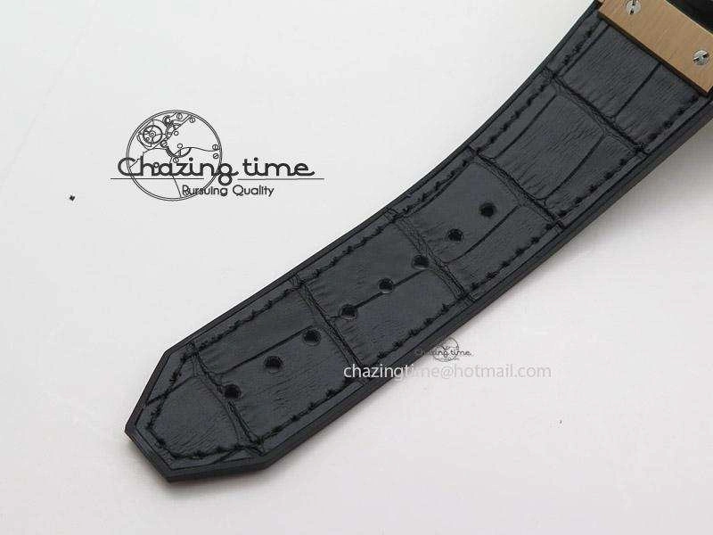 Classic Fusion RG Black Dial Flying Tourbillion On Gummy Strap