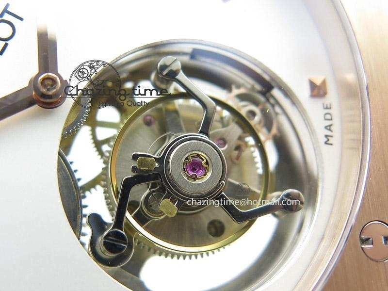 Classic Fusion RG White Dial Flying Tourbillion On Gummy Strap
