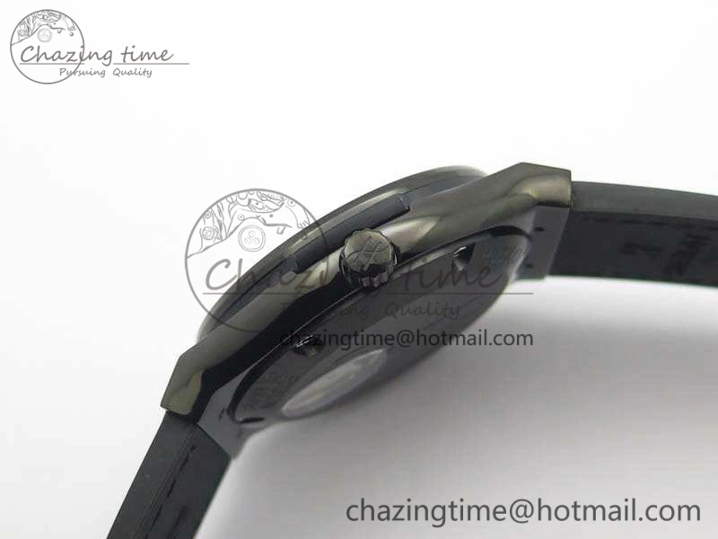 Classic Fusion Real Tourbillon 45mm PVD TF Best Edition Black Dial On Gummy Strap