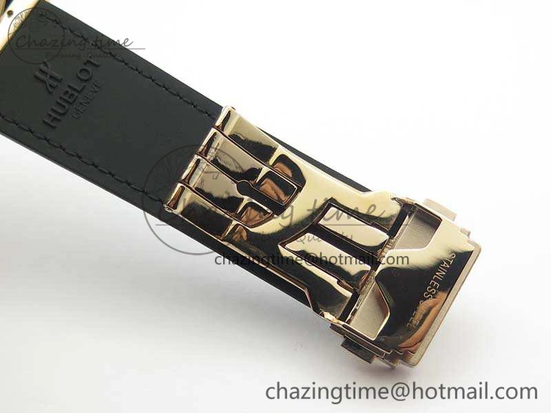 Classic Fusion Real Tourbillon 45mm RG TF Best Edition Black Dial On Black Gummy Strap