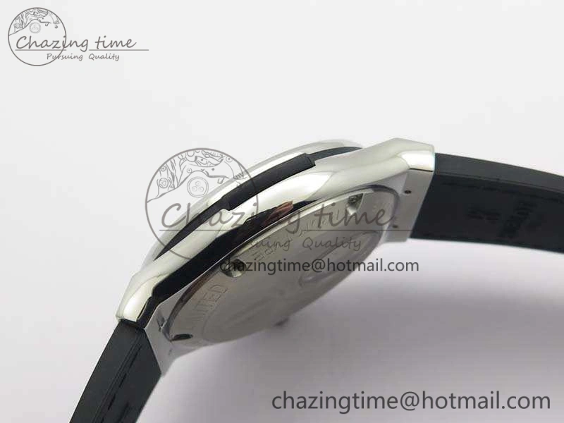 Classic Fusion Real Tourbillon 45mm SS TF Best Edition Black Dial On Gummy Strap