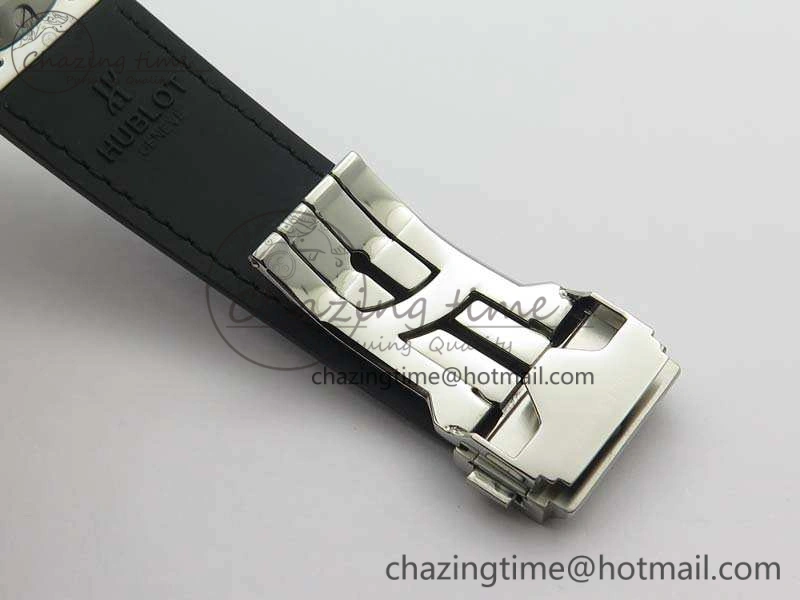 Classic Fusion Real Tourbillon 45mm SS TF Best Edition Black Dial On Gummy Strap