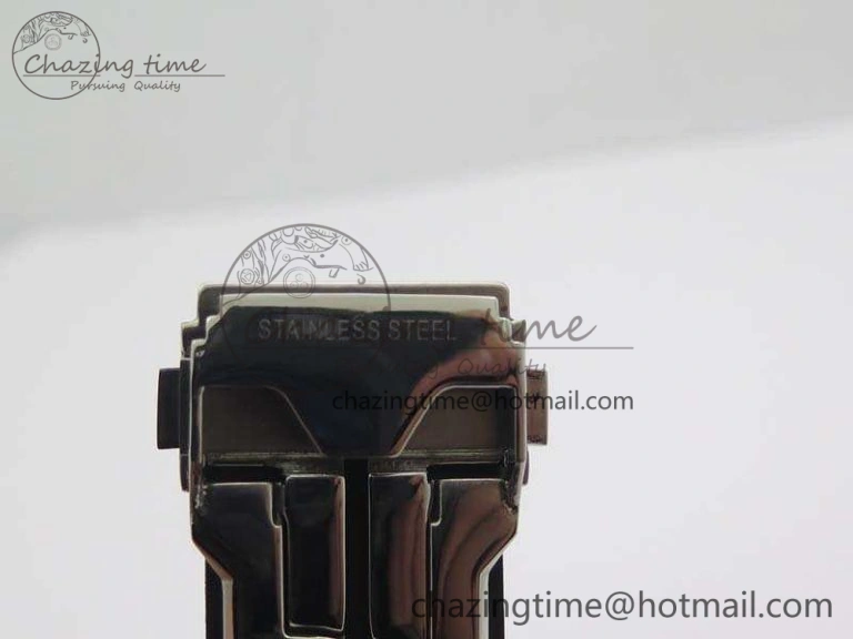 Classic Fusion Real Tourbillon 45mm SS TF Best Edition Black Dial On Gummy Strap