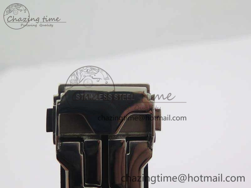 Classic Fusion Real Tourbillon 45mm SS TF Best Edition Black Dial On Gummy Strap