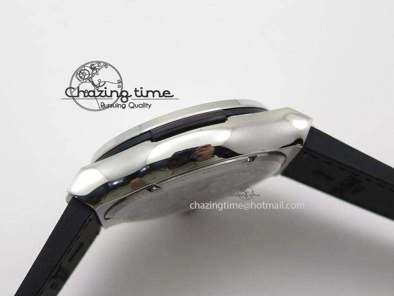 Classic Fusion SS Black Dial Flying Tourbillion On Gummy Strap