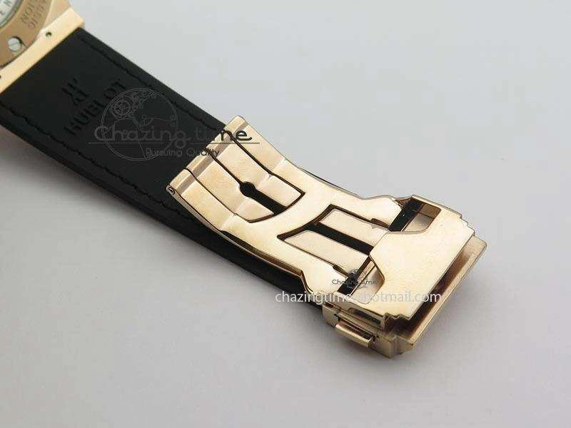 Classic Fusion Tourbillon 45mm RG TF Best Edition Skeleton Dial On Black Gummy Strap A23J