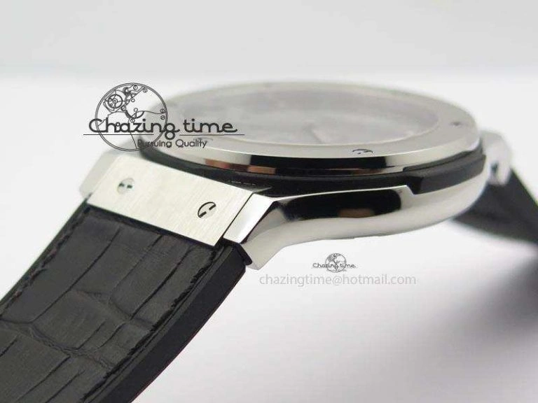 Classic Fusion Tourbillon 45mm TF Best Edition Skeleton Dial On Black Gummy Strap A23J