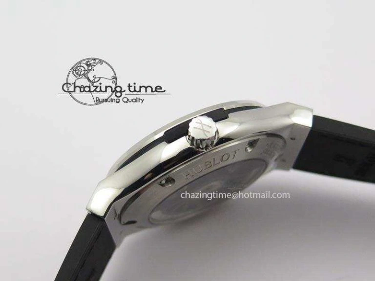Classic Fusion Tourbillon 45mm TF Best Edition Skeleton Dial On Black Gummy Strap A23J