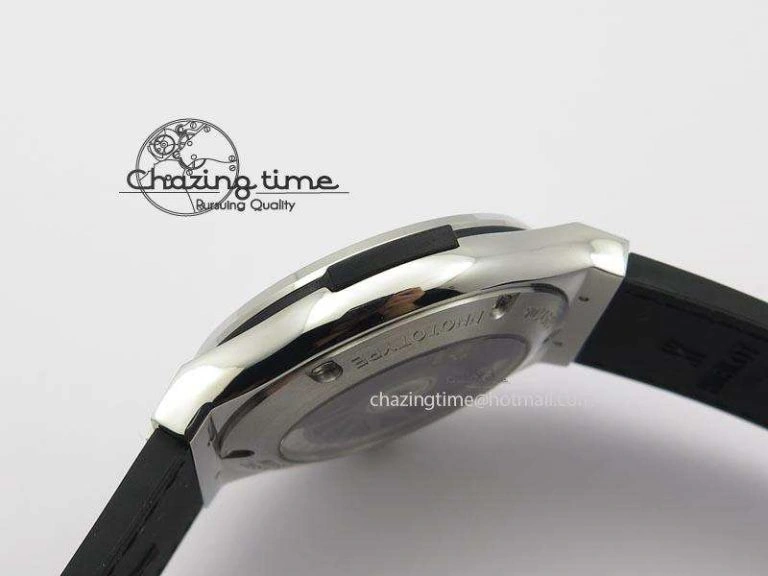 Classic Fusion Tourbillon 45mm TF Best Edition Skeleton Dial On Black Gummy Strap A23J