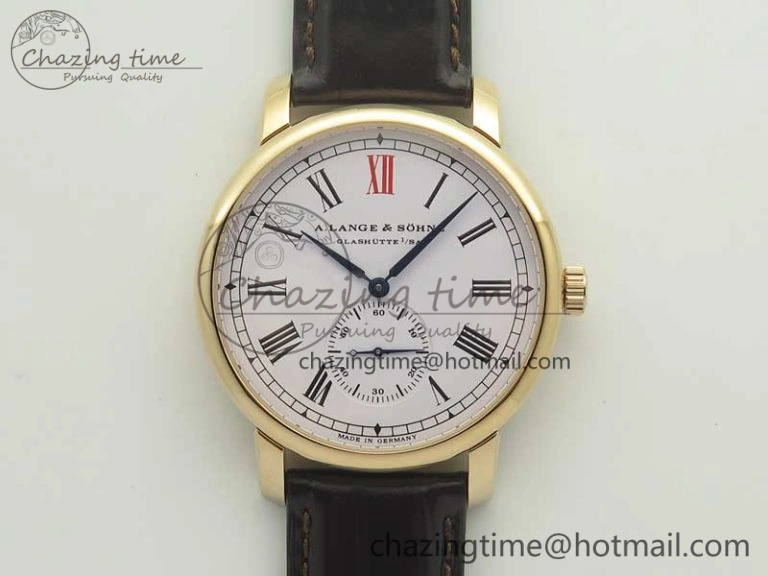 Classic Regulator RG MK Best Edition White Dial Roman Markers Red on Brown Leather Strap A23J