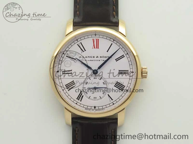 Classic Regulator RG MK Best Edition White Dial Roman Markers Red on Brown Leather Strap A23J