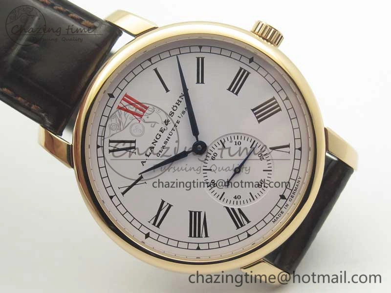 Classic Regulator RG MK Best Edition White Dial Roman Markers Red on Brown Leather Strap A23J