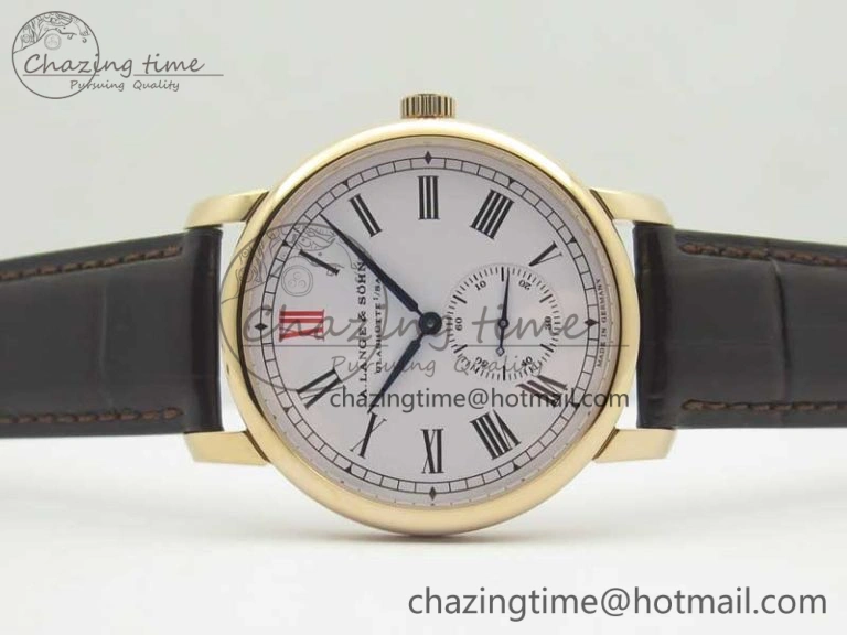 Classic Regulator RG MK Best Edition White Dial Roman Markers Red on Brown Leather Strap A23J