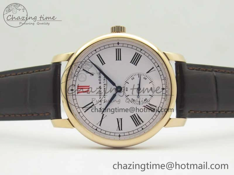 Classic Regulator RG MK Best Edition White Dial Roman Markers Red on Brown Leather Strap A23J