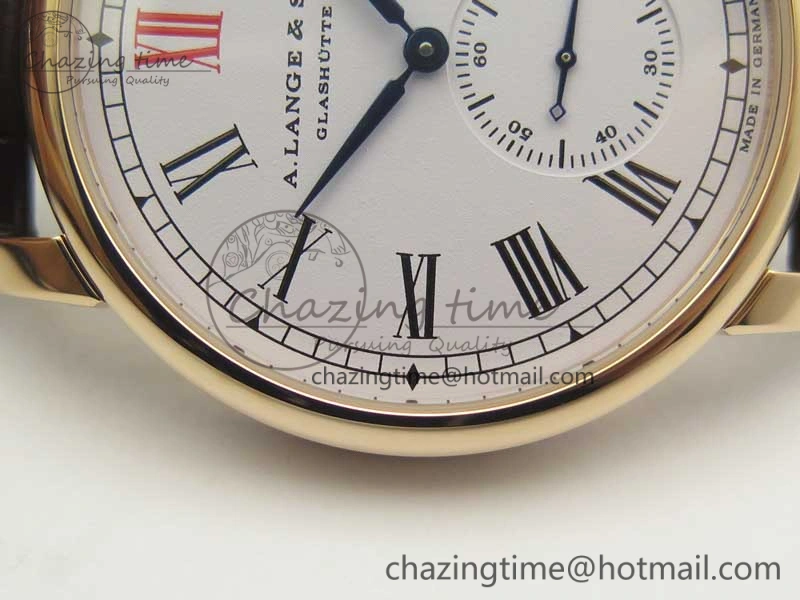 Classic Regulator RG MK Best Edition White Dial Roman Markers Red on Brown Leather Strap A23J
