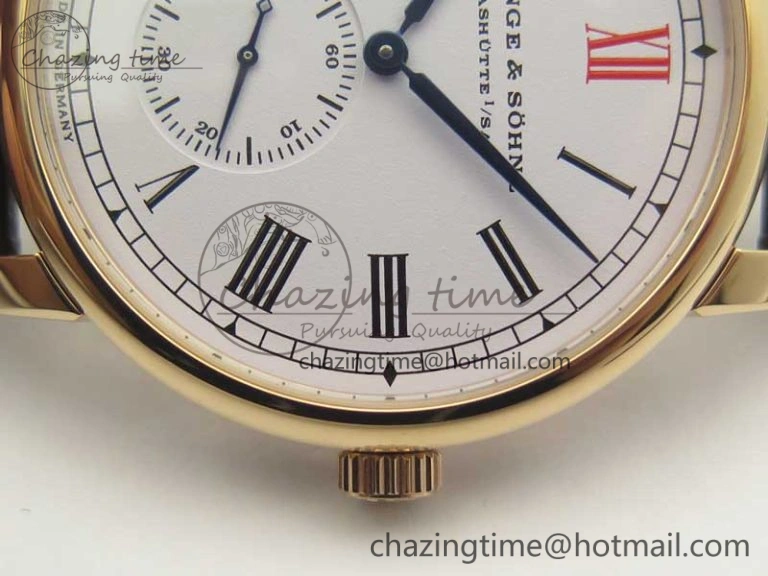 Classic Regulator RG MK Best Edition White Dial Roman Markers Red on Brown Leather Strap A23J