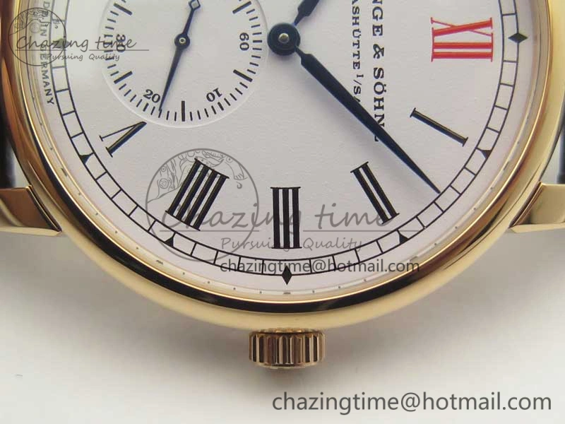 Classic Regulator RG MK Best Edition White Dial Roman Markers Red on Brown Leather Strap A23J