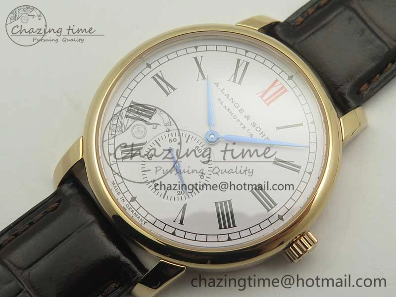 Classic Regulator RG MK Best Edition White Dial Roman Markers Red on Brown Leather Strap A23J