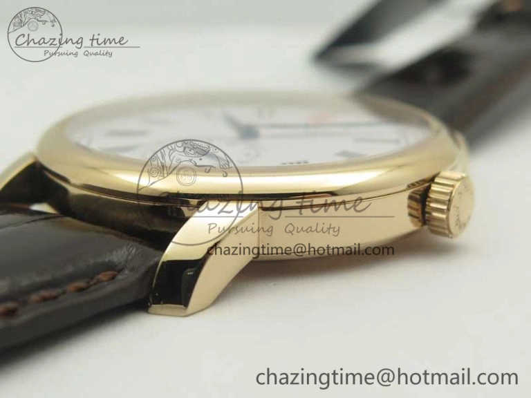 Classic Regulator RG MK Best Edition White Dial Roman Markers Red on Brown Leather Strap A23J