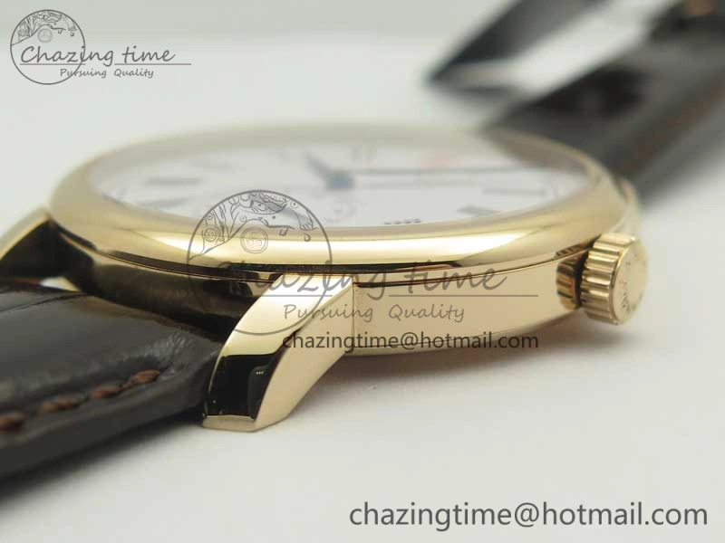 Classic Regulator RG MK Best Edition White Dial Roman Markers Red on Brown Leather Strap A23J