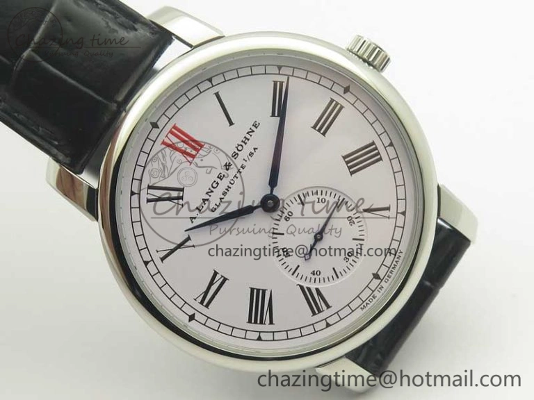 Classic Regulator SS MK Best Edition White Dial Roman Markers Red on Black Leather Strap A23J