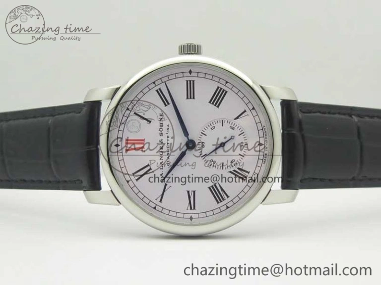 Classic Regulator SS MK Best Edition White Dial Roman Markers Red on Black Leather Strap A23J