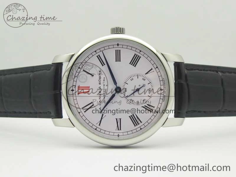 Classic Regulator SS MK Best Edition White Dial Roman Markers Red on Black Leather Strap A23J