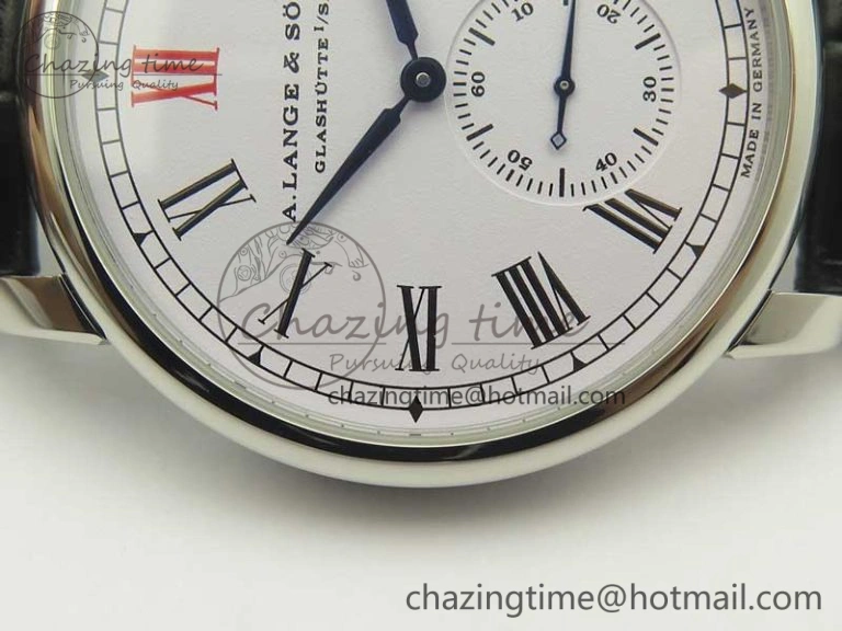 Classic Regulator SS MK Best Edition White Dial Roman Markers Red on Black Leather Strap A23J