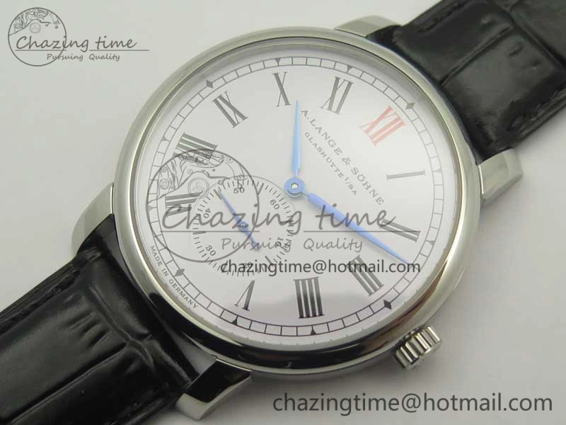 Classic Regulator SS MK Best Edition White Dial Roman Markers Red on Black Leather Strap A23J