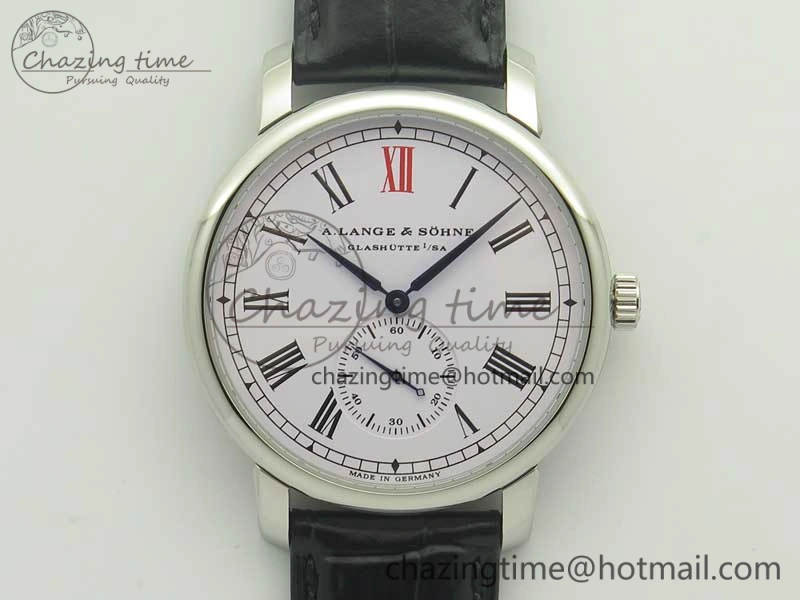 Classic Regulator SS MK Best Edition White Dial Roman Markers Red on Black Leather Strap A23J