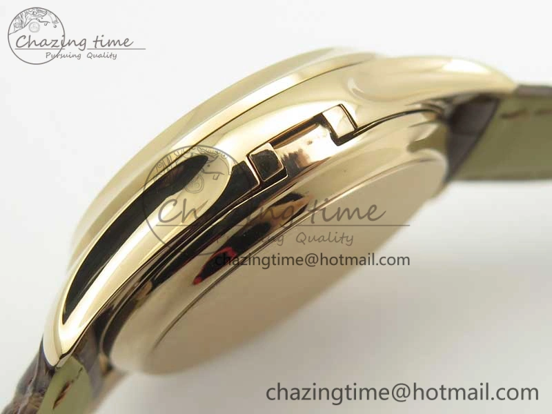 Classic The Erotic Timepiece RG White Dial RG Markers on Brown Leather Strap A23J