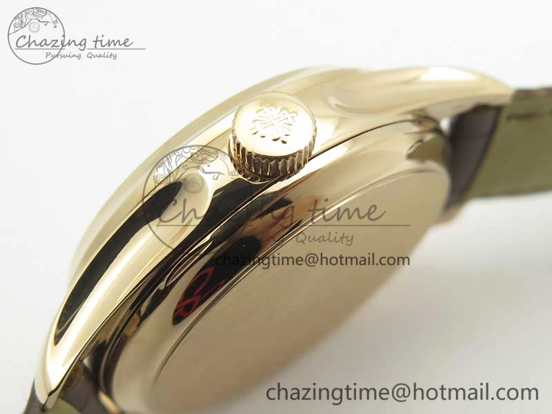 Classic The Erotic Timepiece RG White Dial RG Markers on Brown Leather Strap A23J