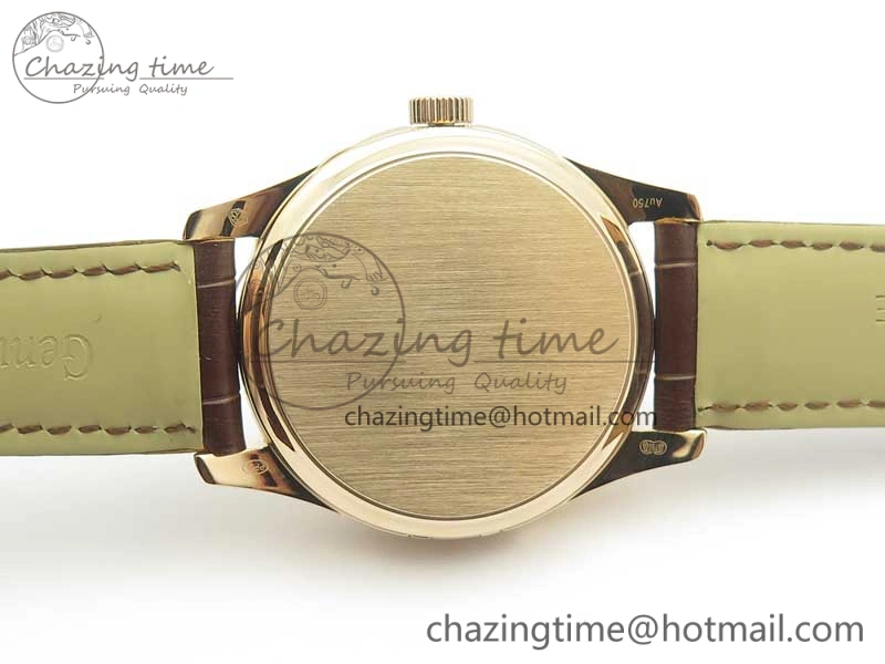 Classic The Erotic Timepiece RG White Dial RG Markers on Brown Leather Strap A23J
