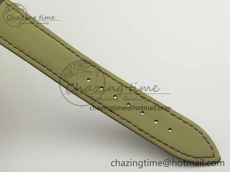 Classic The Erotic Timepiece RG White Dial RG Markers on Brown Leather Strap A23J