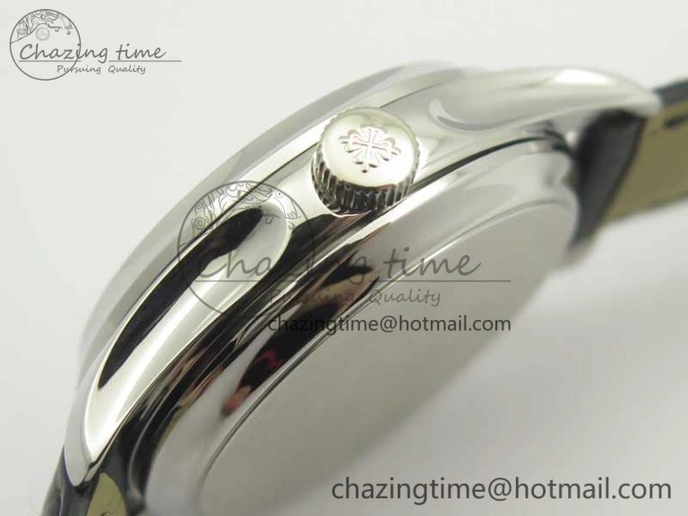 Classic The Erotic Timepiece White Dial SS Markers on Black Leather Strap A23J