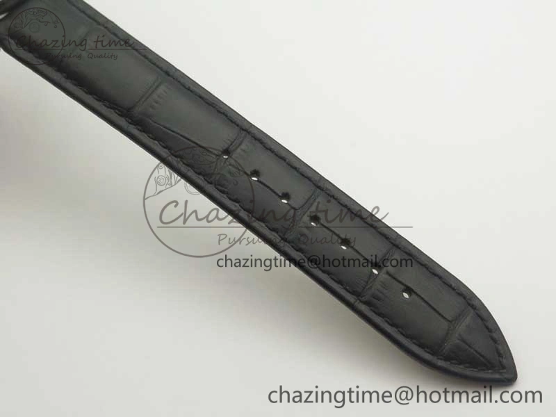 Classic The Erotic Timepiece White Dial SS Markers on Black Leather Strap A23J