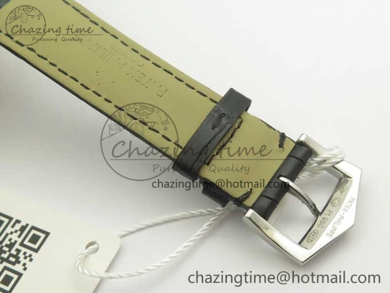 Classic The Erotic Timepiece White Dial SS Markers on Black Leather Strap A23J