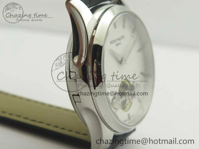 Classic The Erotic Timepiece White Dial SS Markers on Black Leather Strap A23J