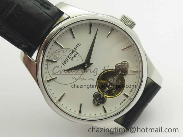 Classic The Erotic Timepiece White Dial SS Markers on Black Leather Strap A23J