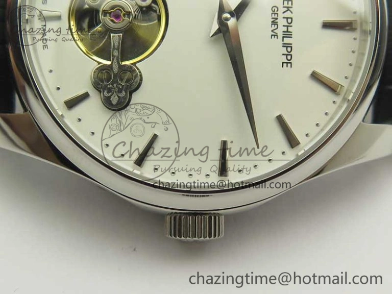 Classic The Erotic Timepiece White Dial SS Markers on Black Leather Strap A23J