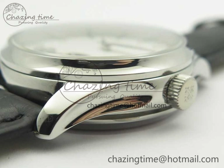 Classic The Erotic Timepiece White Dial SS Markers on Black Leather Strap A23J
